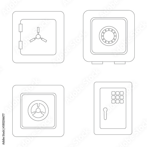 safe icon vector