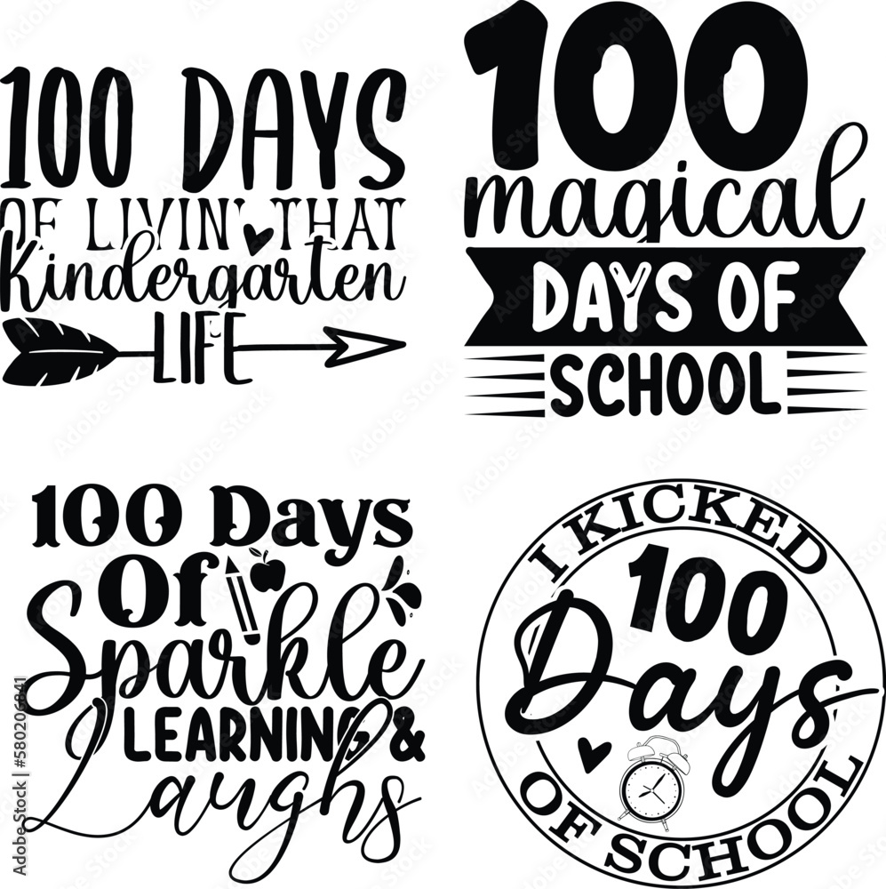 100 days typography t-shirt design