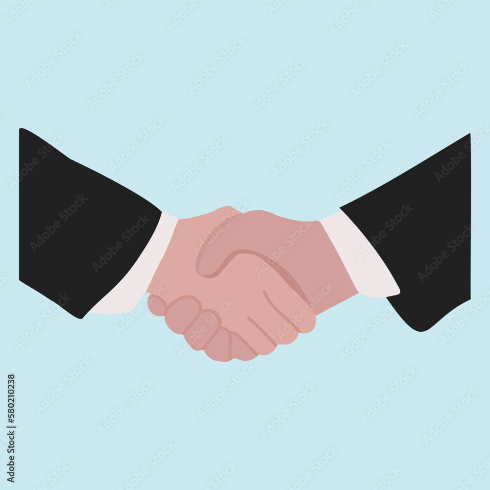 Handshake Flat Cartoon Illustration. - Vector. Handshake Flat Cartoon Illustration. - Vector.