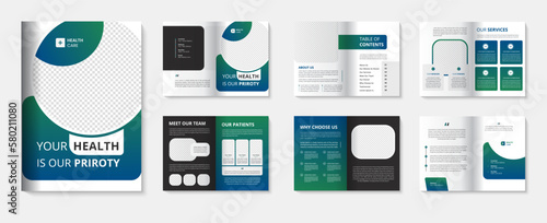 Medical brochure design and healthcare template