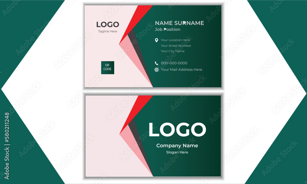 Double sided creative modern business card template. Double sided creative modern business card template.
