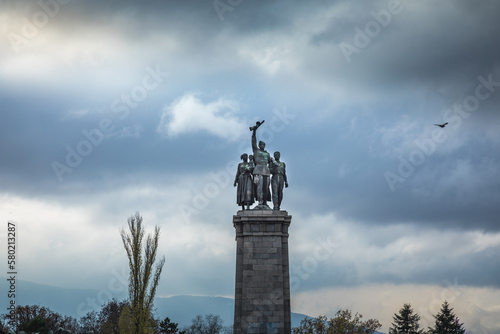 Obraz na płótnie Soviet army monument for WWII in Sofia, Bulgaria, Eastern Europe w salonie