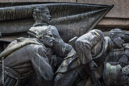 Obraz na płótnie Soviet army monument for WWII in Sofia, Bulgaria, Eastern Europe w salonie