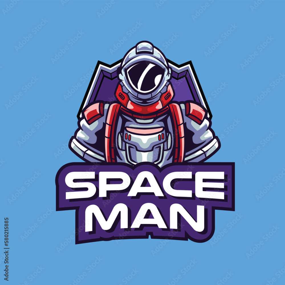Vector astronaut mascot logo template for esport and sport logo team Vector astronaut mascot logo template for esport and sport logo team