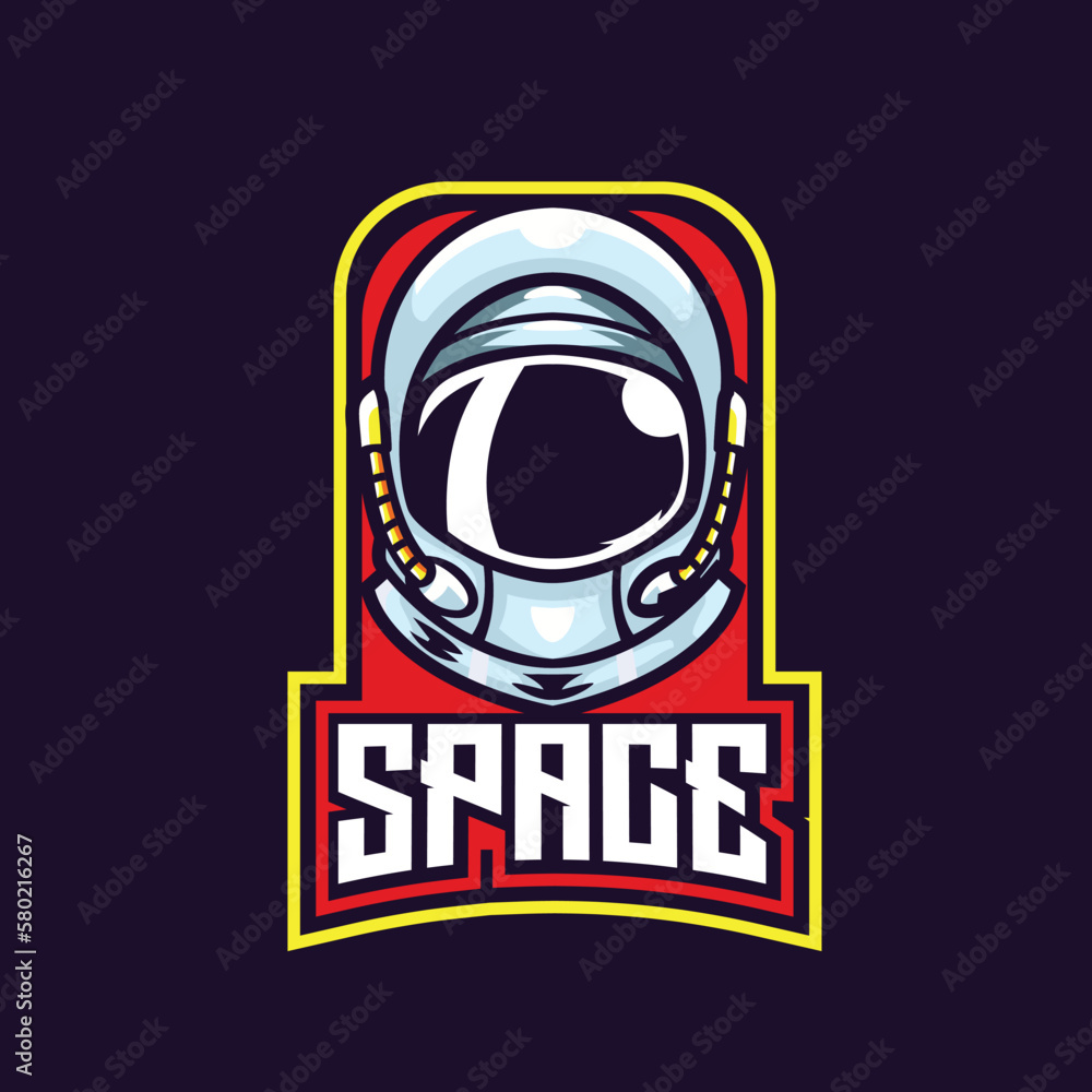 Vector astronaut helmet mascot logo template for esport and sport logo team  Stock Vector | Adobe Stock