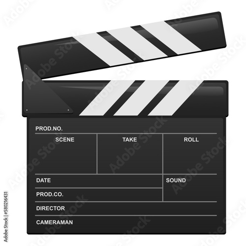 Clapboard movie illustration icon cinema concept vector