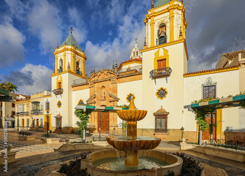 Plaza del Socorro on sunny day, plaza del Socorro is one of the more popular plazas in Ronda, Spain photo