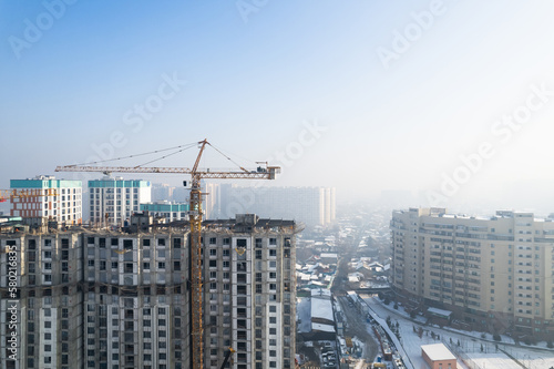 Wallpaper Mural Aerial shot of under constructing apartment house Torontodigital.ca