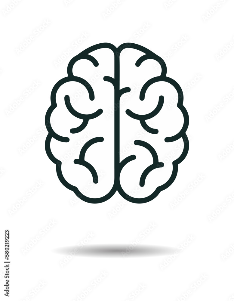 Human brain vector icon Human brain vector icon