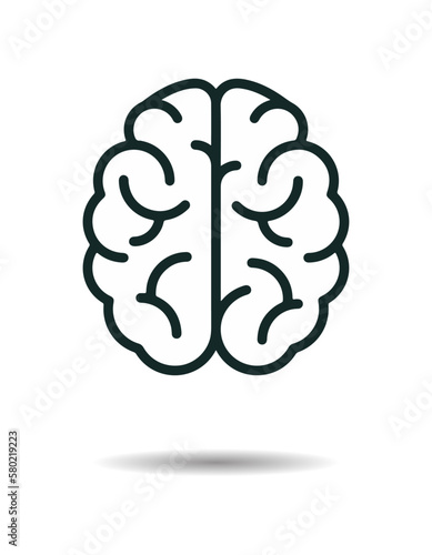  Human brain vector icon