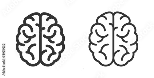 Human brain vector icons collection