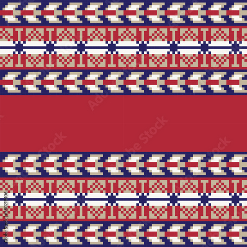 Christmas Floral Fair Isle Seamless Pattern Design