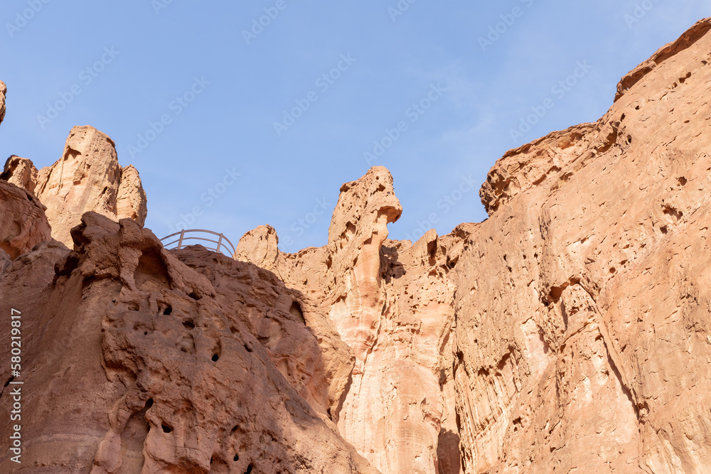 Fantastically beautiful landscape in the national park Timna, near the city of Eilat, in southern Israel Fantastically beautiful landscape in the national park Timna, near the city of Eilat, in southern Israel