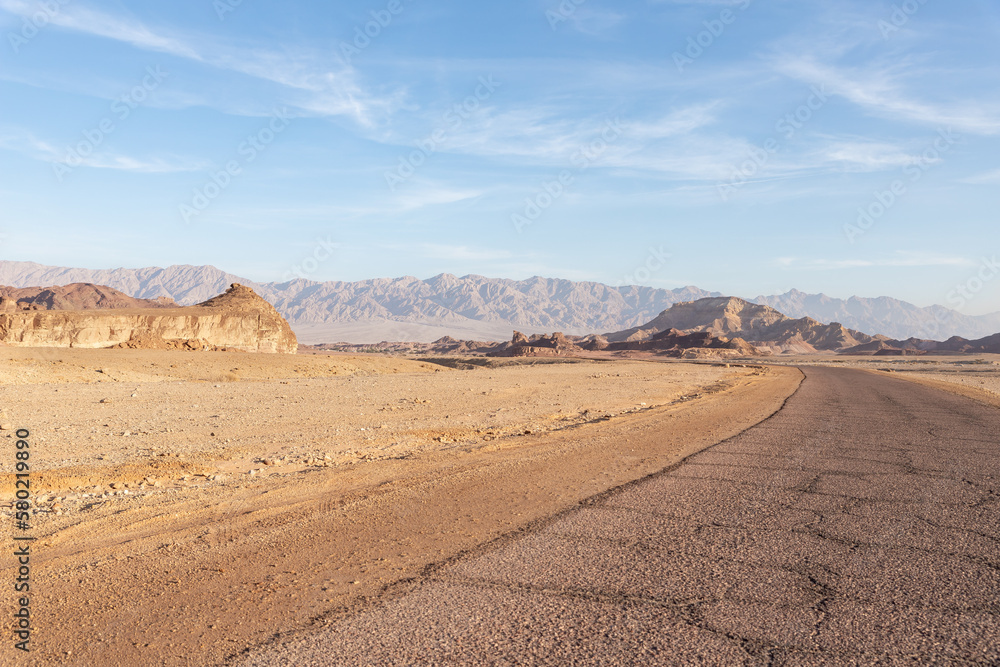 Naklejka premium Fantastically beautiful landscape in the national park Timna, near the city of Eilat, in southern Israel