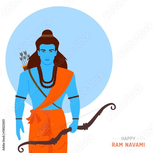 Ram Navami Vector with Shree Ram Illustration