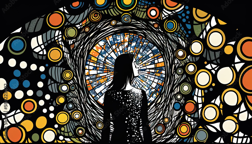 Obraz premium Psychedelic big data