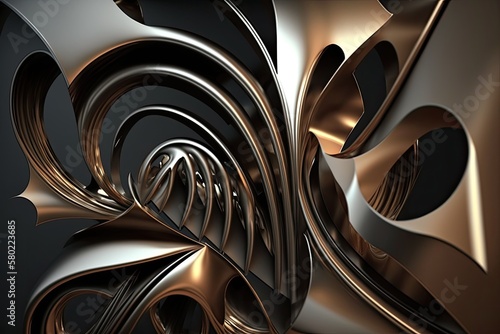 Metal makes a lovely abstract backdrop. Generative AI