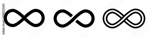 Infinity symbol vector icons set
