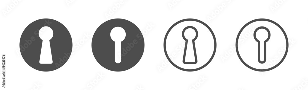 Keyhole vector icons set Keyhole vector icons set