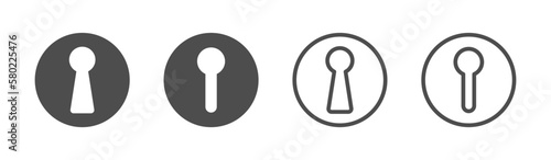 Keyhole vector icons set