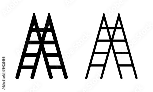  Ladder vector icons set