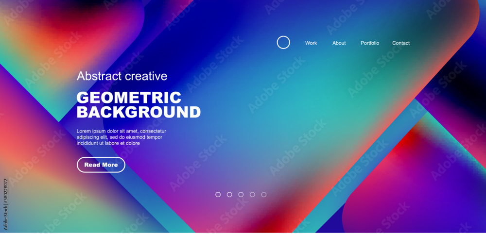 Liquid shapes with flowing gradient colors. Geometric circle round triangles. Vector illustration for wallpaper, banner, background, leaflet, catalog, cover, flyer Liquid shapes with flowing gradient colors. Geometric circle round triangles. Vector illustration for wallpaper, banner, background, leaflet, catalog, cover, flyer