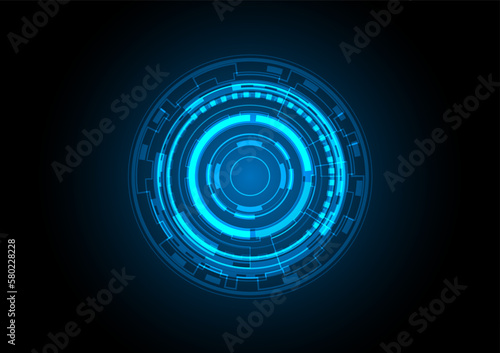 circle hitech technology illustration background