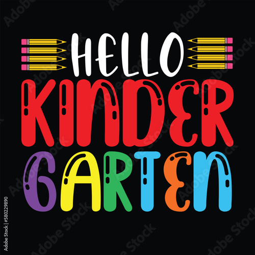 Back to a school t-shirt, Welcome back to school typography t-shirt, Kids t-shirt design 
for print, preschool, kindergarten, back to school vector, the first day