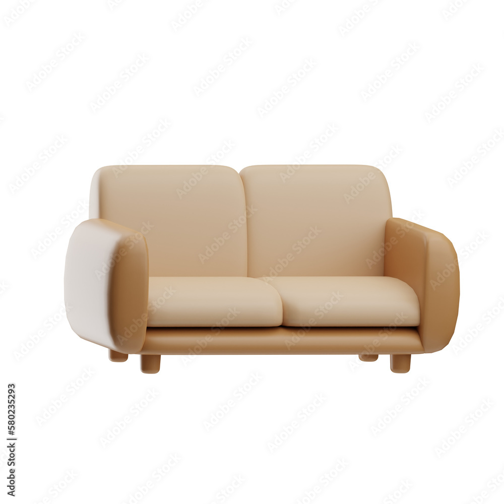 home furniture sofa illustration 3d