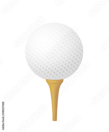 golf ball and tee illustration, 골프공과 티 일러스트