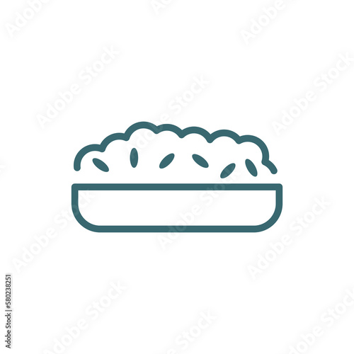halva icon. Thin line halva icon from islamic and ramadan collection. Outline vector isolated on white background. Editable halvasymbol can be used web and mobile