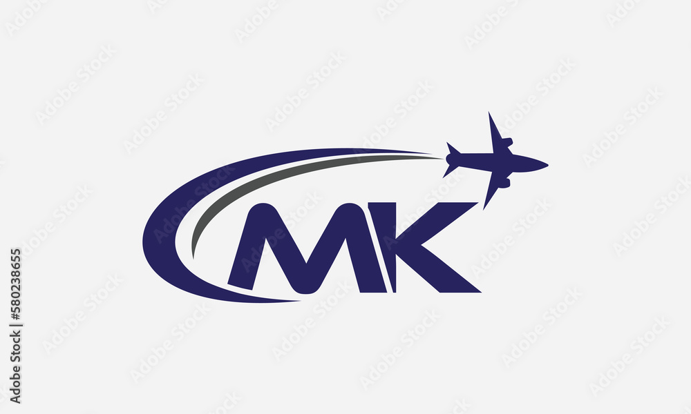 Tour and travel logo design, Airline agency symbol and aviation company monogram logo vector with letters