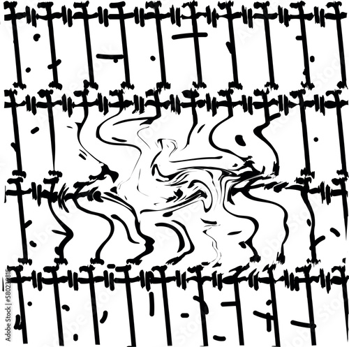 black and white background with sticks 