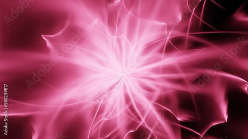 Beautiful floral mandala motion loop background. Glowing fractal, spiritual and mystical geometric 3d rendering animation.