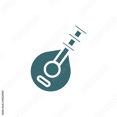 oud icon. Filled oud icon from islamic and ramadan collection. Glyph vector isolated on white background. Editable oudsymbol can be used web and mobile
