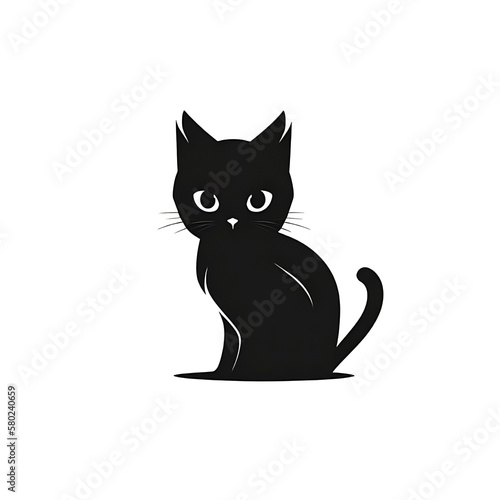 Fototapeta Naklejka Na Ścianę i Meble -  Black cat png