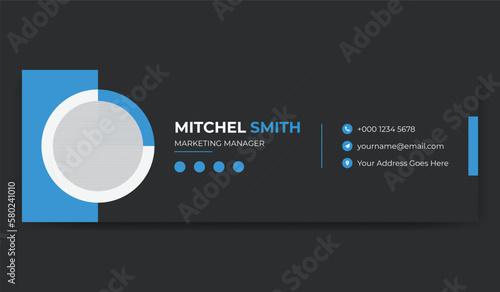 Creative Corporate Email Signature Design Email signature template design. business email signature vector creative banner Stock Vector