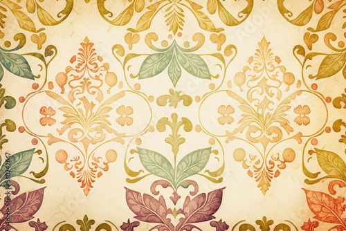 Flora vintage background, watercolor ornament art (Ai generated)