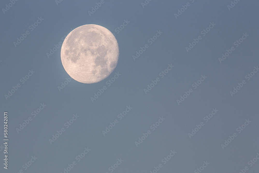 Low angle view of moon against clear sky Low angle view of moon against clear sky