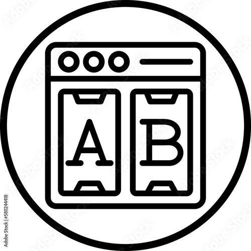 Vector Design Ab Testing Icon Style