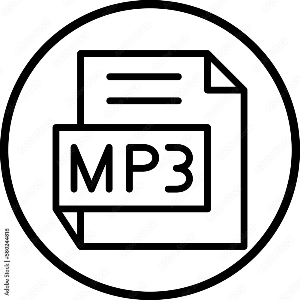 Vector Design MP3 Icon Style Vector Design MP3 Icon Style