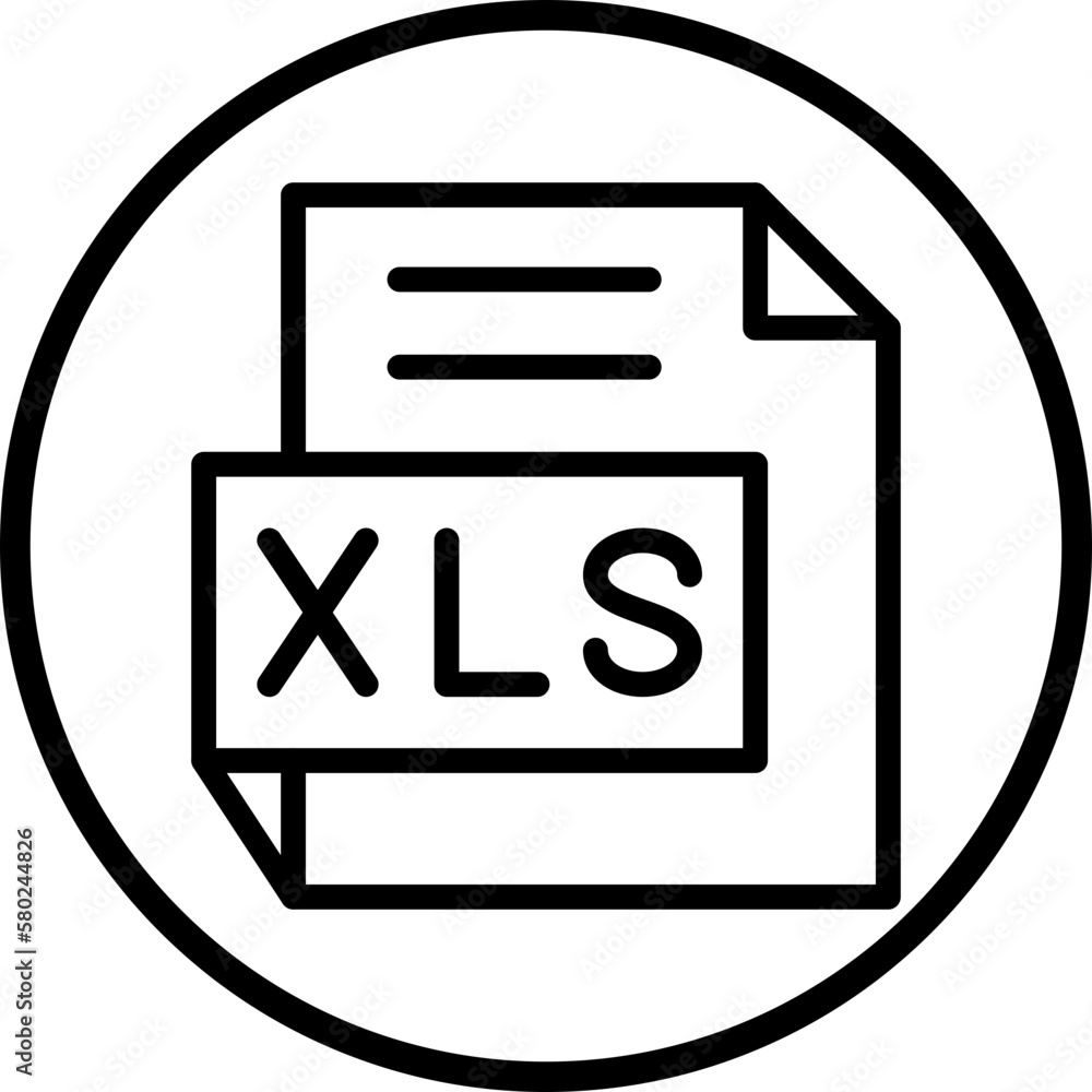 Vector Design XLS Icon Style Vector Design XLS Icon Style