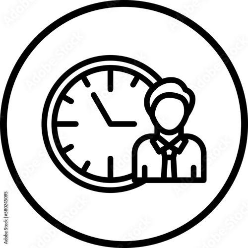 Vector Design Working Hours Icon Style