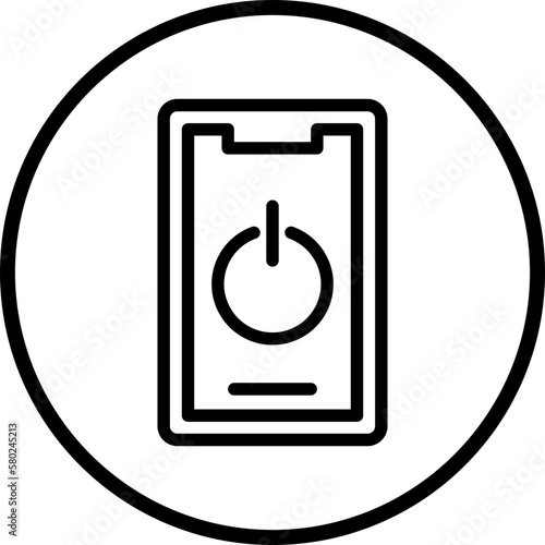 vector  mobile power icon style