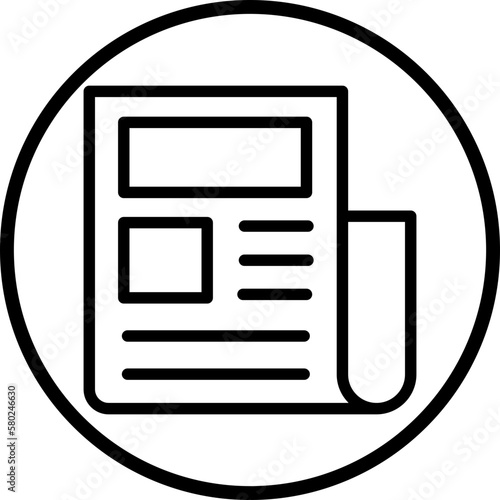 Vector Design Newspaper Icon Style