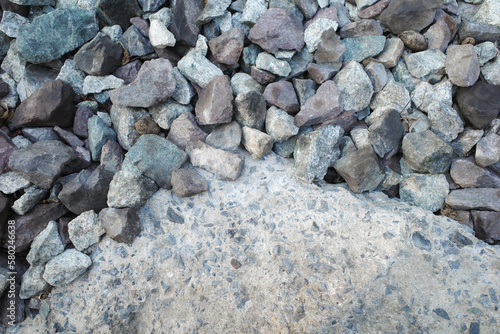 Wallpaper Mural Piles of stones and rock various sizes and shape on the ground Torontodigital.ca