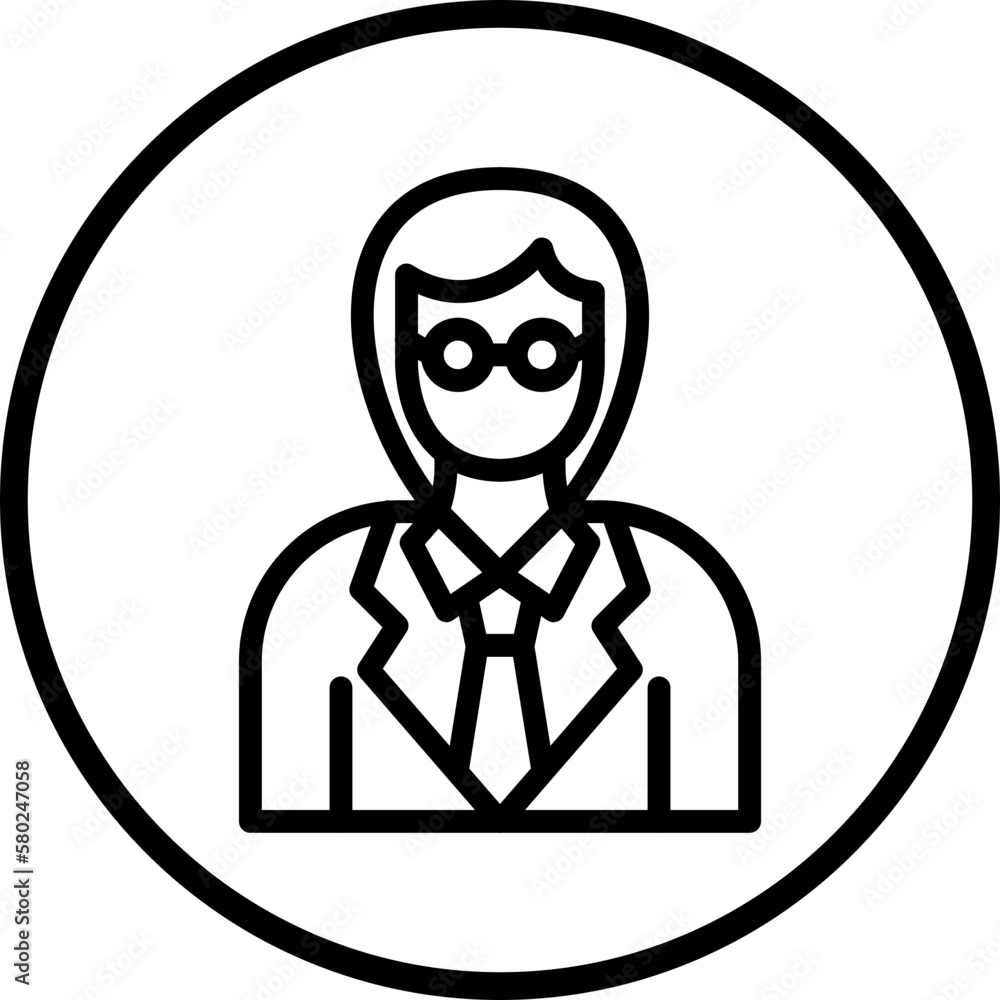 Vector Design Female Professor Icon Style Vector Design Female Professor Icon Style