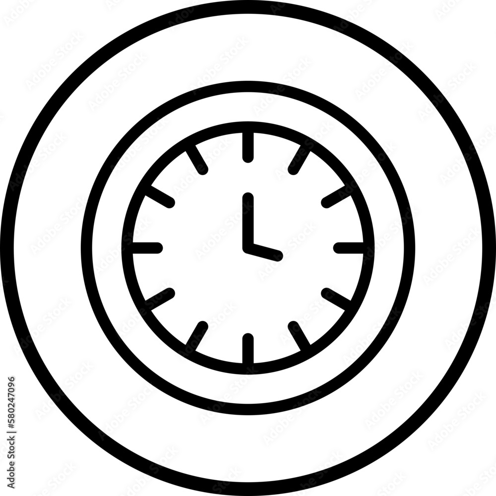 Vector Design Wall Clock Icon Style Vector Design Wall Clock Icon Style