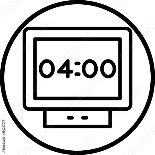 Vector Design Digital Clock Icon Style