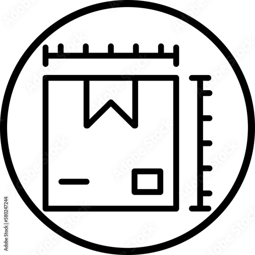 vector  parcel size icon style